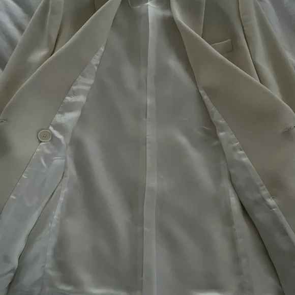 XS ZARA Ivory White Double Breasted Blazer Fully Lined - Picture 9 of 9